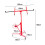 Living And Home (Red) 16FT Rolling Drywall Lifter Panel Hoist Jack Tool 8