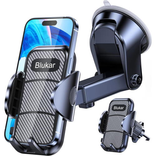Blukar Car Phone Holder, Adjustable Car Phone Mount Crad