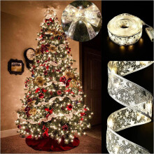 19ft Christmas Tree Ribbon Lights - 60 LED Waterproof Fairy Lights