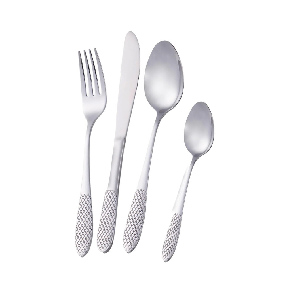 Royalford StainlessSteel Cutlery Set16Pcs DishwasherSafe Mirror Finish