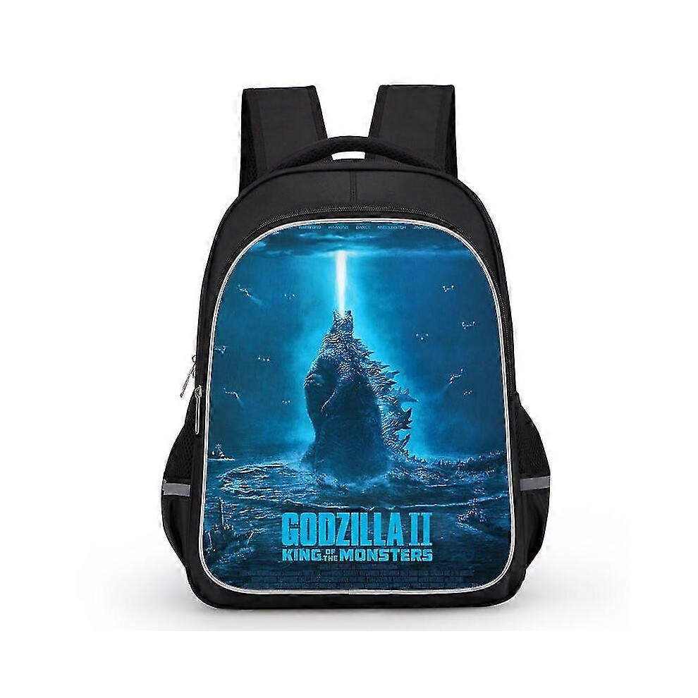 (S, 5) Godzilla Print School Bag Kids Waterproof Backpack #1-image-OPC-PFRHYKR-NEW