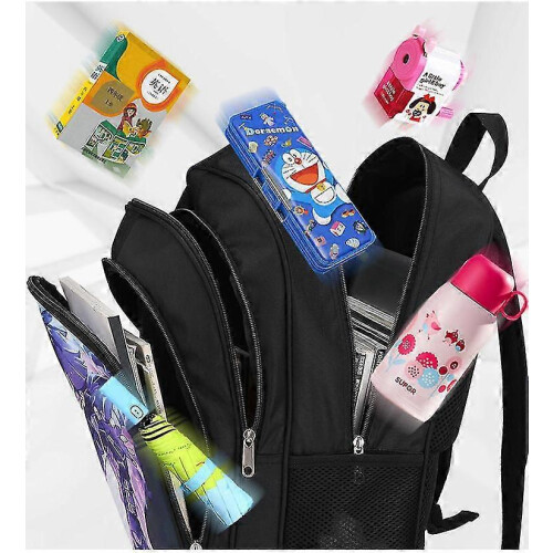 (M, 7) Godzilla Print School Bag Kids Waterproof Backpack #1 2