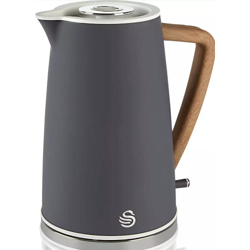 Swan Swan Nordic Kettle, 2 Slice Toaster, Bread Bin & Canisters Set (Grey) 1
