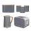 Swan Swan Nordic Kettle, 2 Slice Toaster, Bread Bin & Canisters Set (Grey) 1