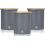 Swan Swan Nordic Kettle, 2 Slice Toaster, Bread Bin & Canisters Set (Grey) 5
