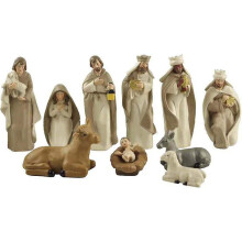 2023 Christmas Nativity Figures, Christ Birth Of Jesus Resin Ornament, Nativity Set With Figures, Jesus Birth Set, For Garden Indoor And Outdoor Decor