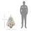 Homcom HOMCOM 3ft Artificial Christmas Tree with LED Light, Concrete Base 7