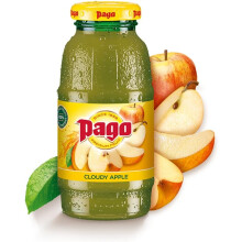 Pago Cloudy Apple - 100 Natural Fruit Juice Drink Vegan Friendly and Gluten Free 200ml (Pack of 12 Bottles)