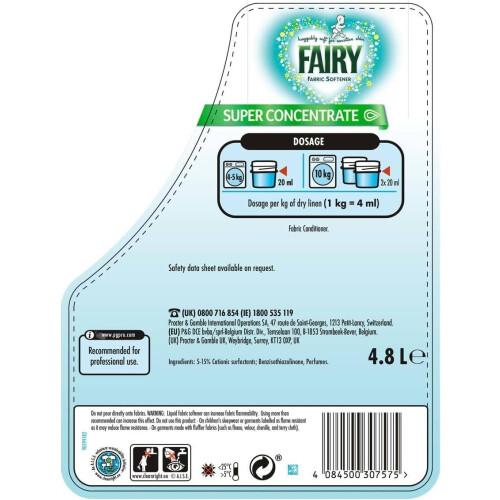 Fairy Fairy Fabric Softener Conditioner, 4.8L (240 Wash) 2