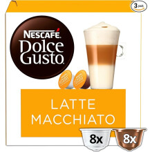 NESCAFÉ Dolce Gusto Latte Macchiato Coffee Pods - total of 48 Latte Macchiato Coffee Pods - Milky Coffee (3 Packs)