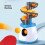 (Blue) Pitching Machine Kids Table Tennis Training Device Safe Easy Assembly Fun Ejection Toy Pitching Machine 5