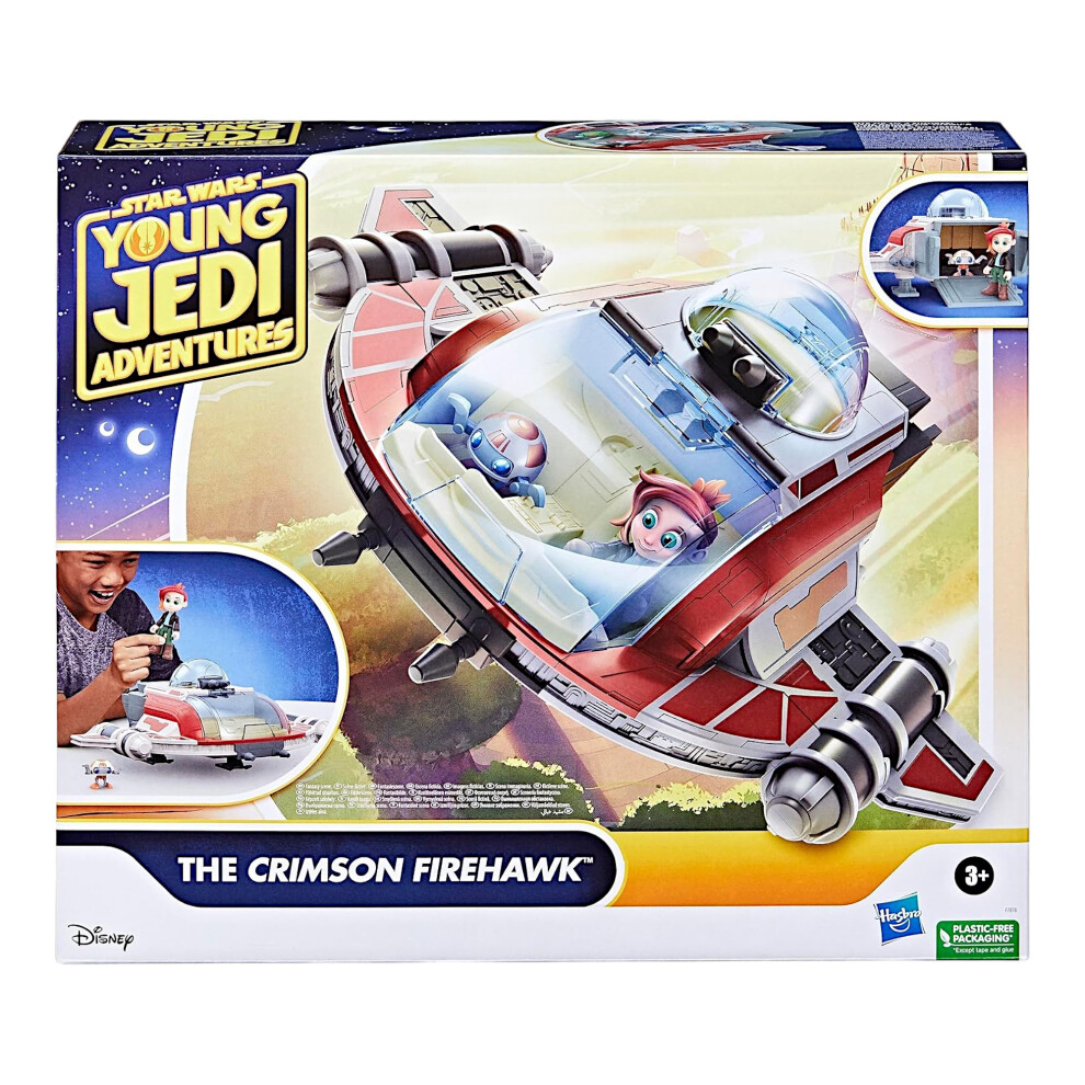 Star Wars Young Jedi Adventures The Crimson Firehawk spaceship playset