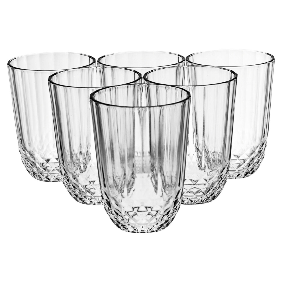 (6) 6/12 Pcs 265ml Drinking Glasses Cocktail Water Juice Highball Tumblers Set