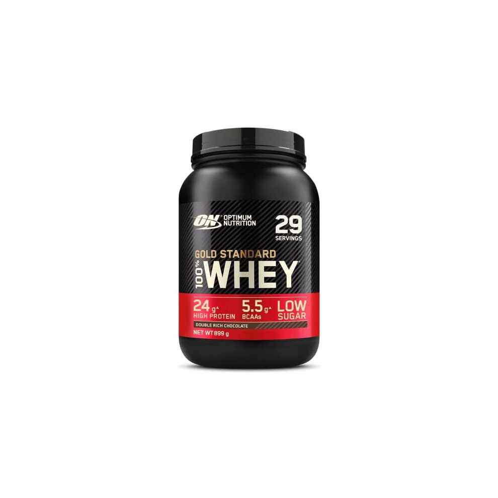 Optimum Nutrition Gold Standard Whey Protein Muscle Building Powder Naturally Occurring Glutamine and Amino Acids 29Servings, 899 g Packaging May Vary