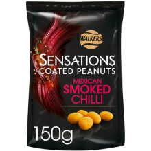 (Pack Of 4) Walkers Sensations Coated Peanuts Smoked 150g