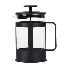 (Black) 800ml Cafetiere Filter Coffee Tea Pot Press Brewer Maker Glass Plunger Home Kit