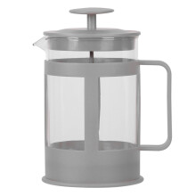 (Grey) 800ml Cafetiere Filter Coffee Tea Pot Press Brewer Maker Glass Plunger Home Kit