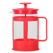 (Red) 800ml Cafetiere Filter Coffee Tea Pot Press Brewer Maker Glass Plunger Home Kit