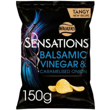 (Pack Of 4) Walkers Sensations Balsamic Vinegar & Onion 150g