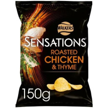 (Pack Of 4) Walkers Sensations Roast Chicken & Thyme 150g