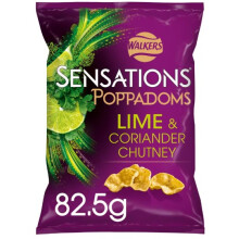 (Pack Of 6) Walkers Sensations Poppadoms Lime 82.5g