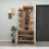 (Atlantic Pine & Beige) Lefteris Hallway Coat Rack with Shelves 5