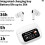 Noise Cancelling Bluetooth Earbuds with Big Touch Intellignet Screen Charging Case, White 3