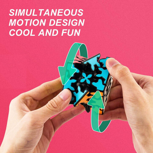 Gear Cube 3x3 with Three-Dimensional Gear Structure, Embedded Tile Design Magic Cube 3x3x3 Puzzles Toys,Suitable for Brain Development Puzzle Games 2