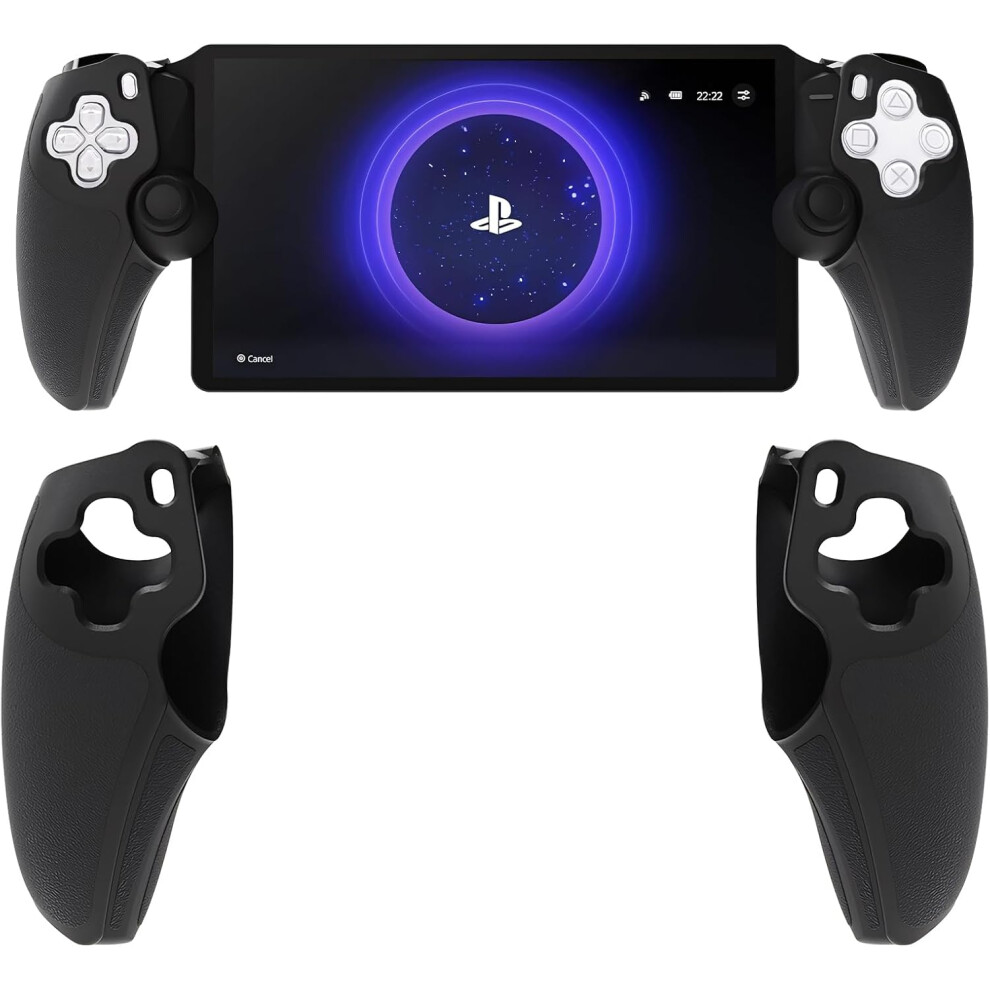 Sony PlayStation Portal Silicone Case - Anti-Slip, Shock-Absorption, Anti-Fingerprint, Scratch-Resistant Cover (2-Black)-image-OPC-PFRJGJR-NEW