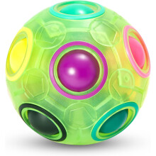 (Green) Magic Rainbow Puzzle Ball, Fidget Ball Puzzle Brain Teaser Fidget Toy for Boys & Girls- Birthday Party for Teen & Adults