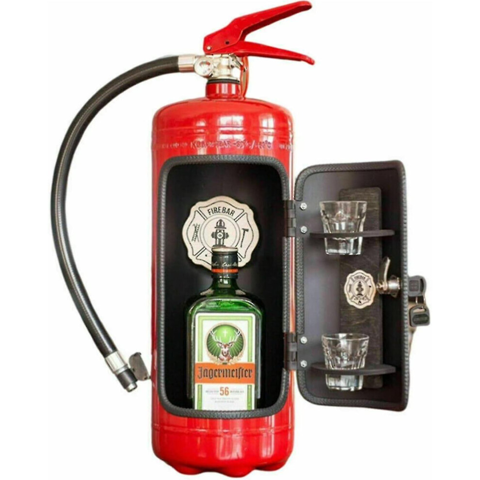 Fire Extinguisher Mini Bar For Fireman Handmade Bar, Fire Extinguisher Mini Bar Novelty Liquor Wine Storage Boxes