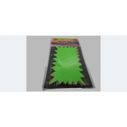 40 Neon Card Stars Flourescent Flash Pricing Tags Labeling 15cm x 10cm 2