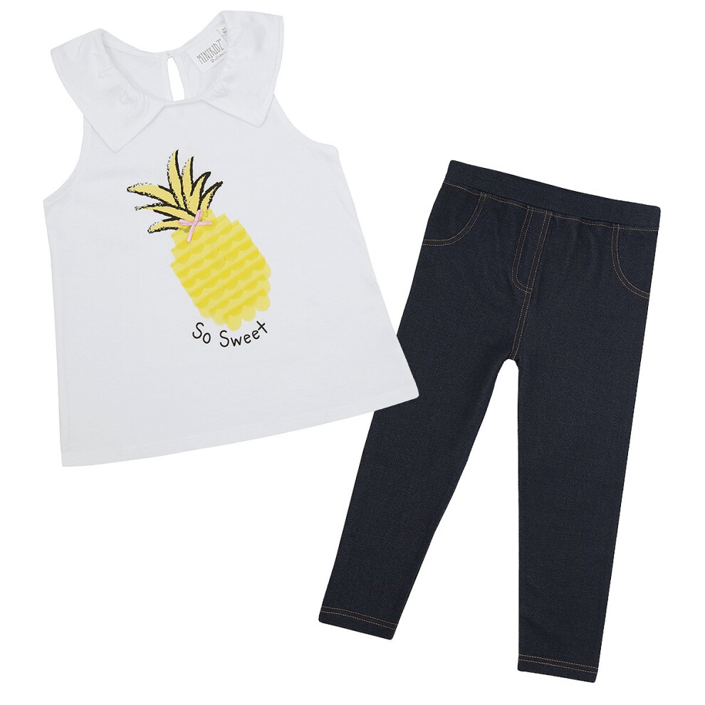 (2 Pack (Both Styles), 2-3 Years) Kids Girls Summer Fruit Print Outfit (Ages 2-8 Years) Cotton Rich Top & Leggings Set-image-OPC-PFRJMF7-NEW