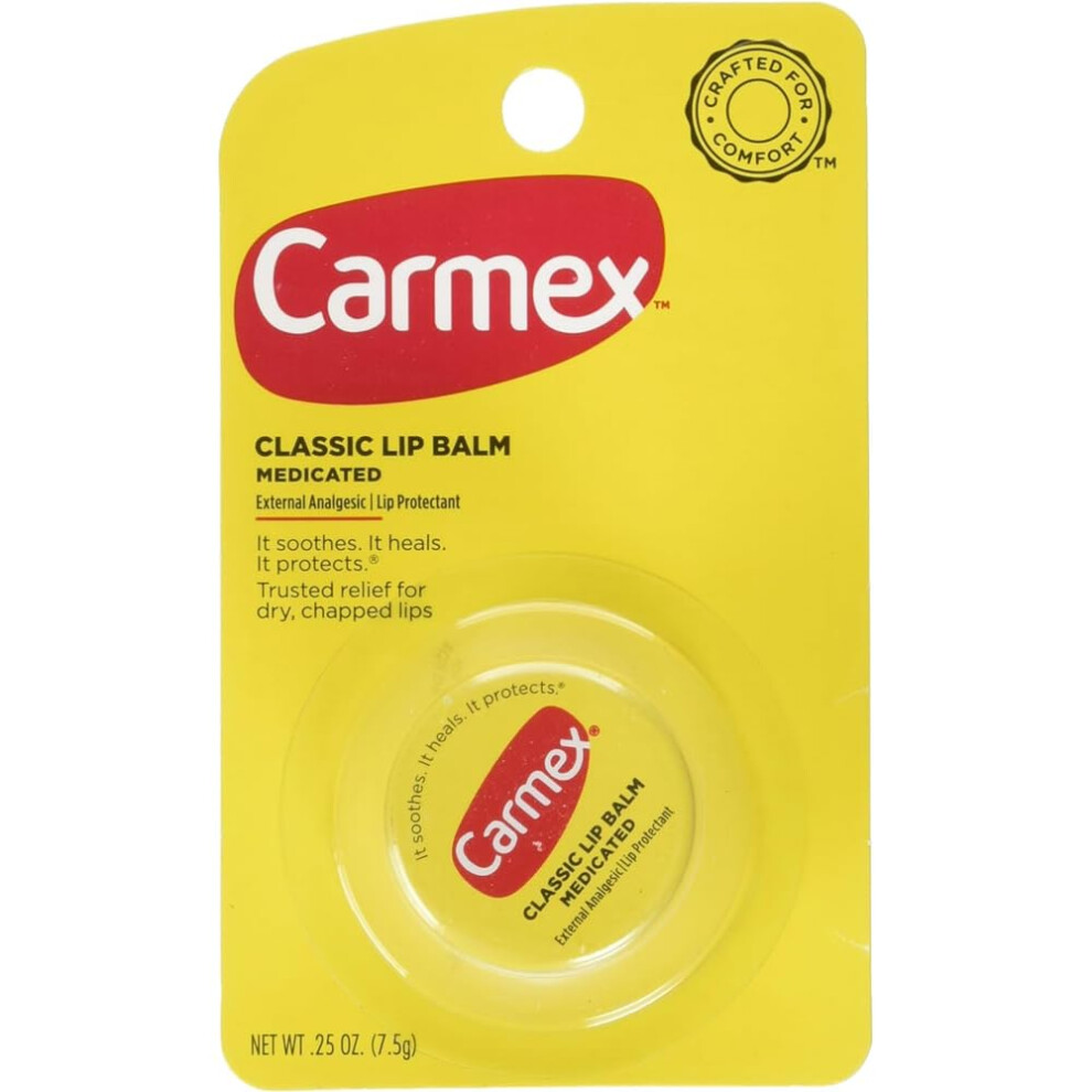 Carmex Classic Lip Balm Medicated 025 oz Packs of 12