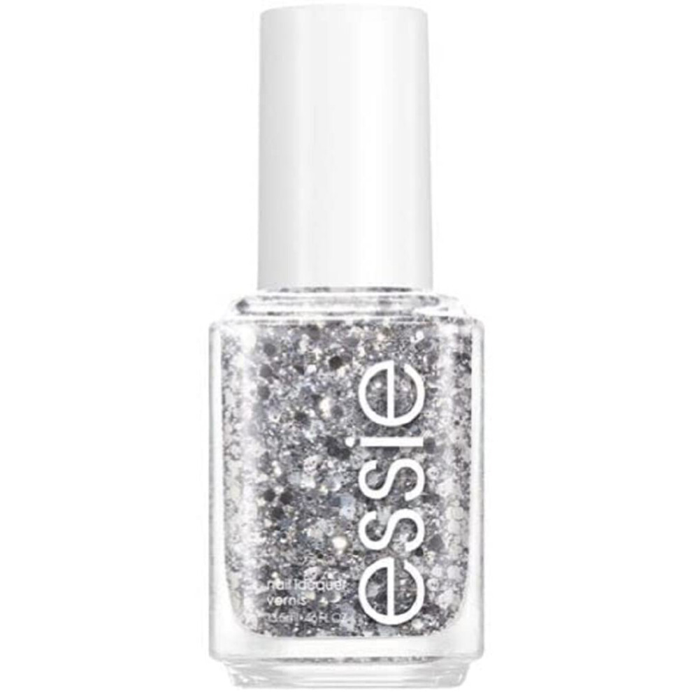 essie SalonQuality Nail Polish  Vegan  Silver Glitter  Set In Stones  046 fl oz