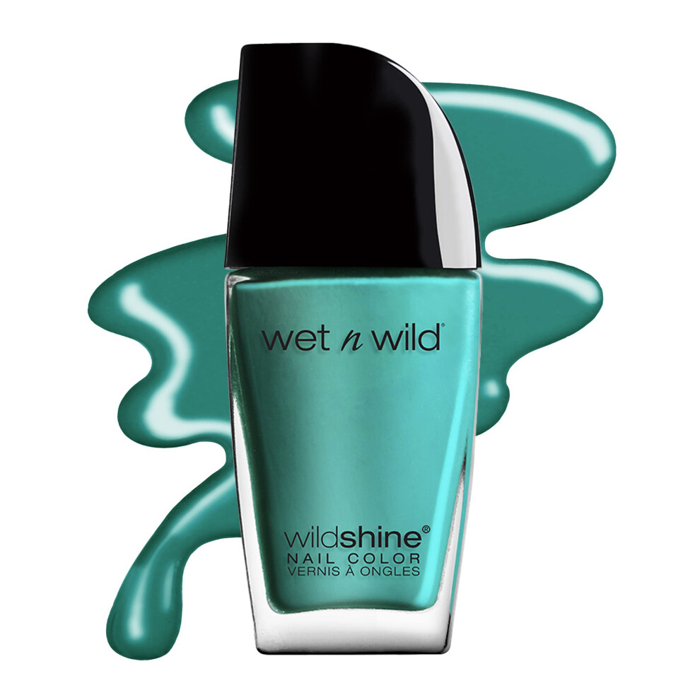 wet n wild Wild Shine Nail Polish  Teal Blue Be More Pacific  Nail Color