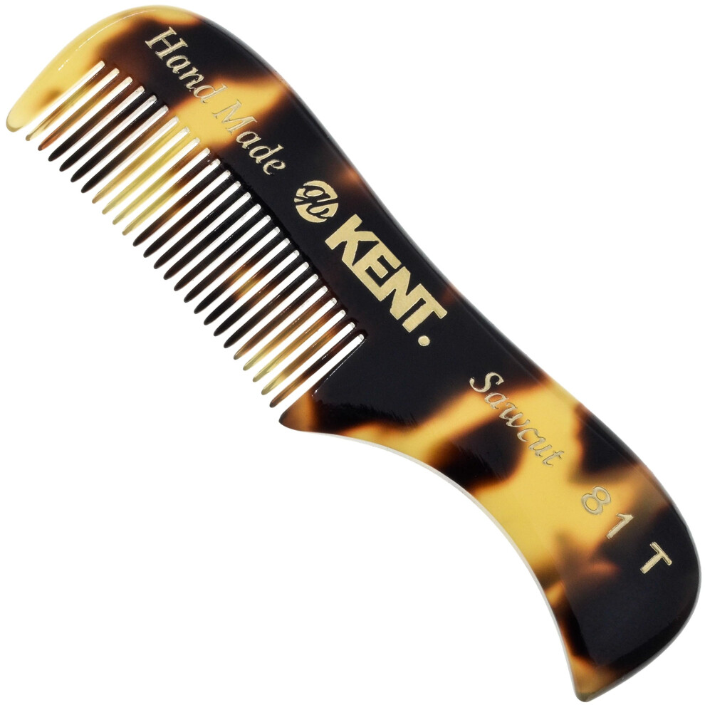 Kent 81T TY 28 Pocket Comb for Beard  Mustache and Travel  Fine Tooth Grooming and Styling Comb