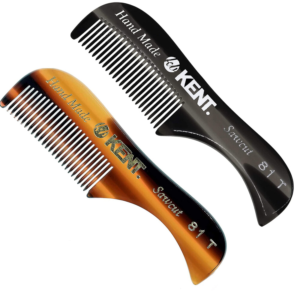 Kent A 81T Bundle XSmall Gentlemans Beard and Mustache Pocket Comb  Fine Toothed Pocket Size for Facial Hair Grooming and Styl