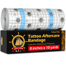 AZEN Tattoo Aftercare Bandage  8x 10 Yard  Tattoo Waterproof Bandage  Second Skin Tattoo Cover up Tape  Tattoo Healing Wrap  T