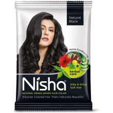 Nisha Henna Based Color Dye For Hair 035 Ounce Pack of 10 Natural Black