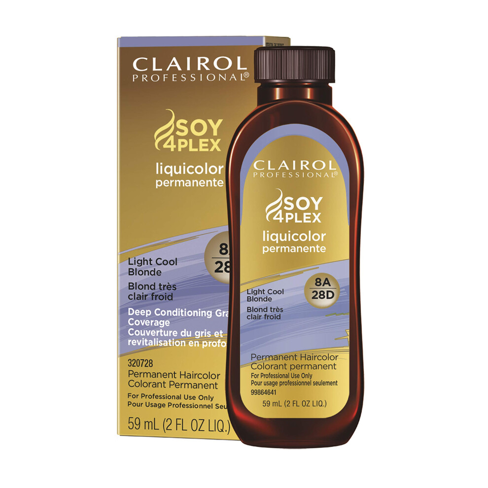 Clairol Professional Permanent Liquicolor for Blonde Hair Color  8a Light Cool Blonde  2 oz