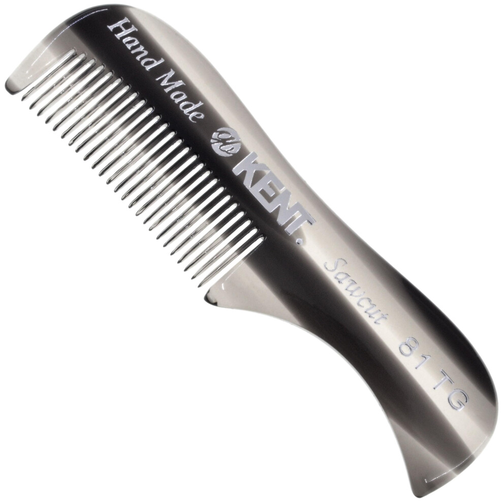 KENT Mens Beard  Mustache Comb  Graphite  XSmall  Fine Toothed Pocket for Facial Hair Grooming and Styling HandMade of Qual