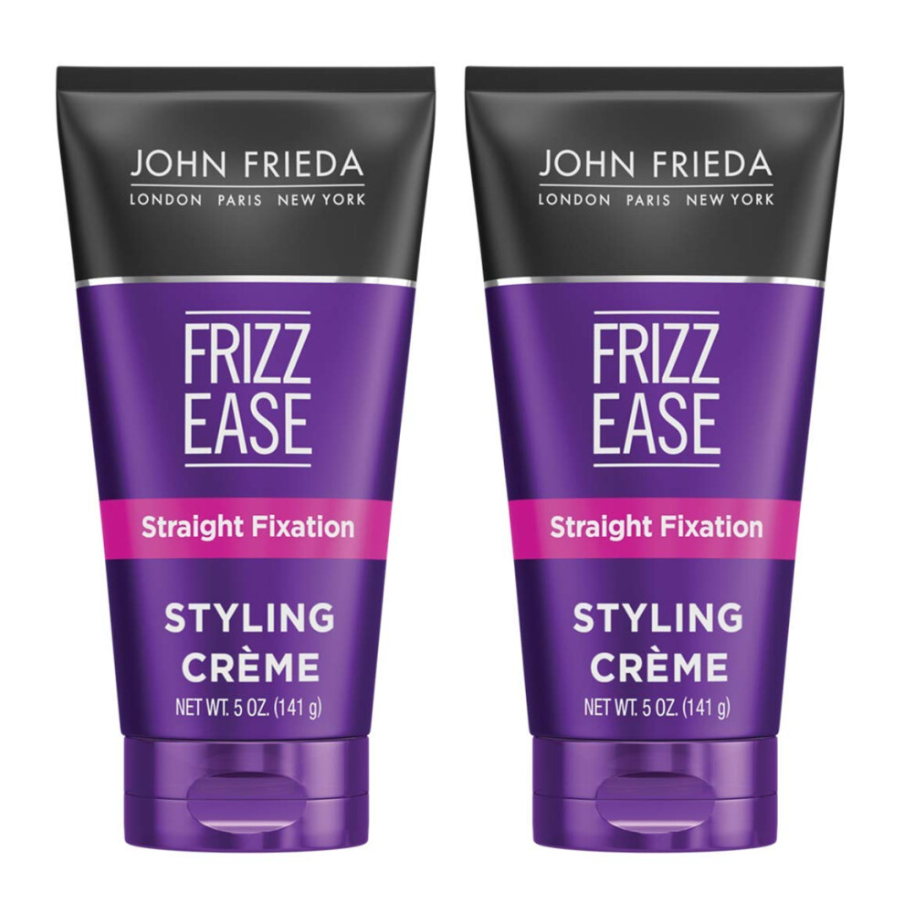 John Frieda FrizzEase Straight Fixation Styling Creme  5 Ounces  Product for Smooth  Silky  NoFrizz Hair  Pack of 2