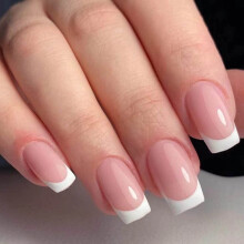 Foccna Franse nep-/kunstnagels Tips Roze Dames Square Press on Nails Dagelijks gebruik Artificail-nagels voor Nail Art Manicure Decoratie (wit)