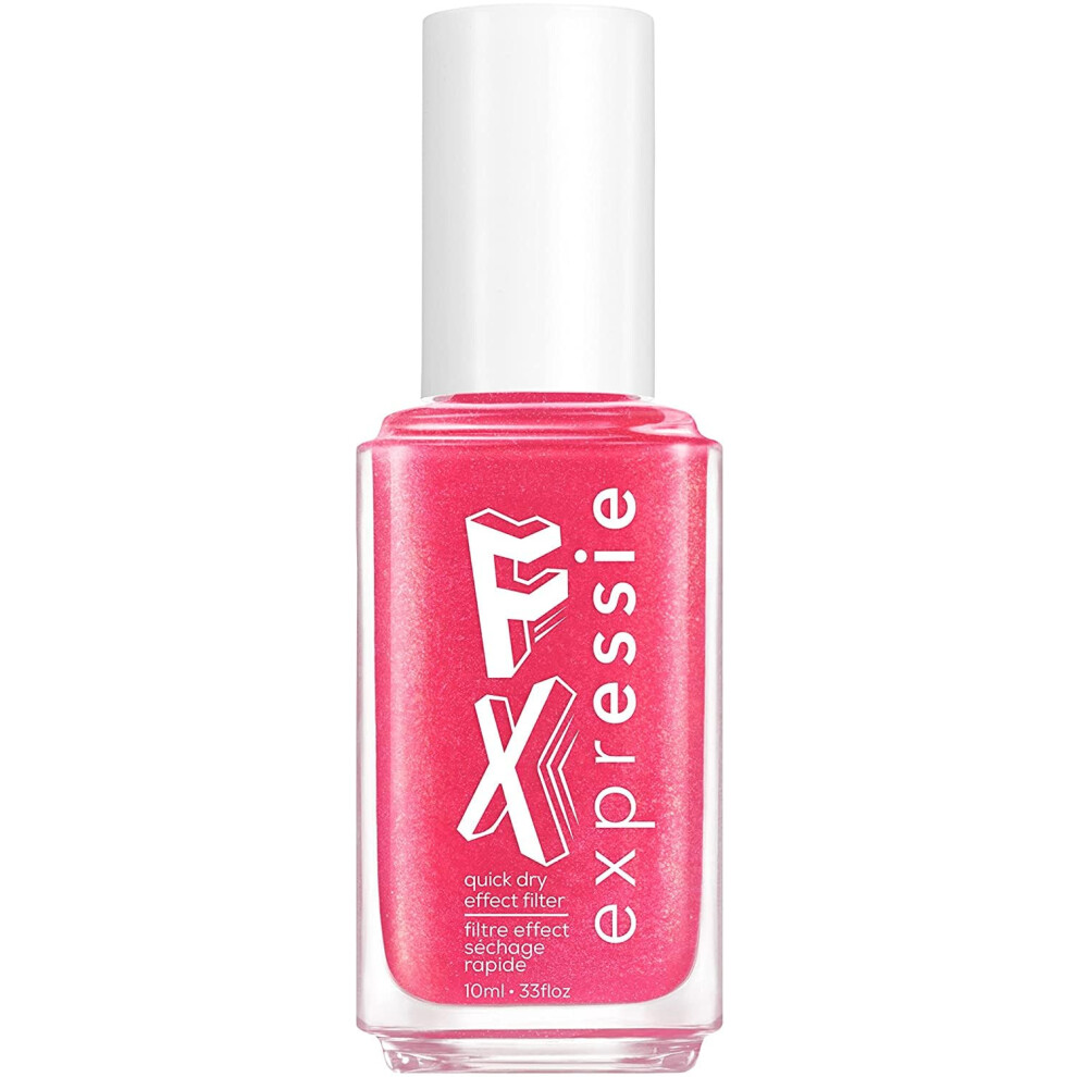 essie Expressie FX QuickDry Vegan Nail Polish  Red Glow Top Coat  Ethereal Glow  033 fl oz