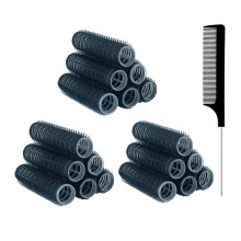 MOODKEY 18PCS Zelfklevende Kleine Haarrollers Warmtevrije Krulrollers Professionele Haarstyling