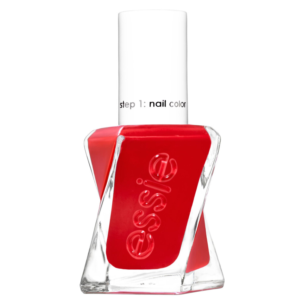 essie Gel Couture Nail Polish  LongLasting Scarlet Red Nail Polish  Vegan  Rock The Runway  046 fl oz