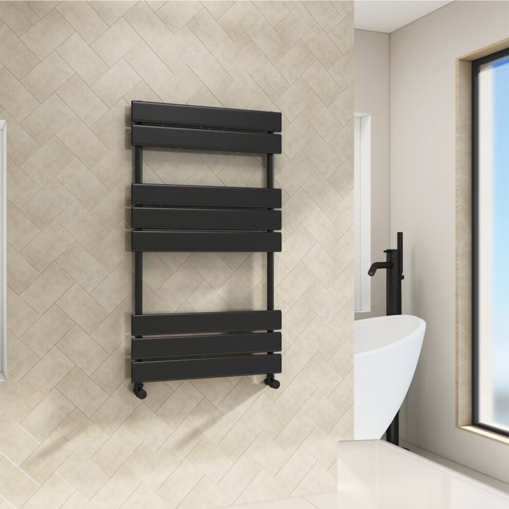 Nes Home 800 X 450Mm Flat Panel Heated Towel Rail Radiator Anthracite 8714591450497
