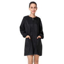 Exttlliy Chameleon Stoff Salon Smock Professionelles Friseur-Jackett Wasserdicht (Schwarz, XL)