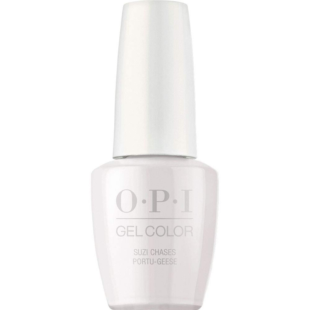 OPI GelColor  Suzi Chases Portugeese  White Gel Nail Polish  Lisbon Collection  05 fl oz